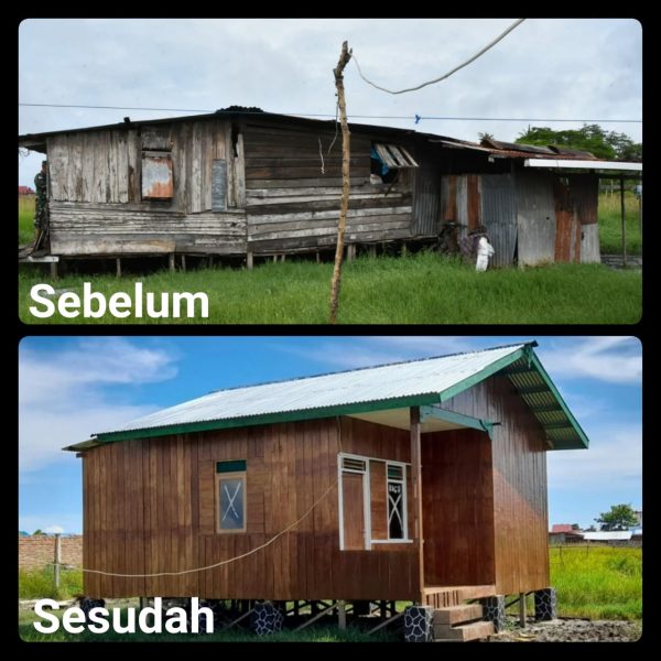 Danrem 174 Merauke Serahkan Kunci Rehab Rumah Tidak Layak Huni Kepada Keluarga Veteran Pejuang Kemerdekaan RI 2