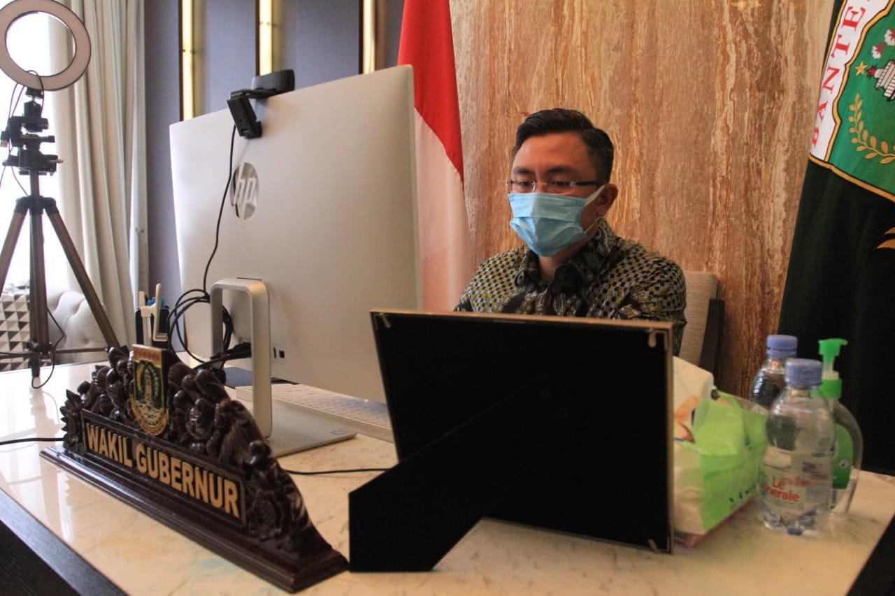 Rakor Covid-19 dengan Kemenko Perekonomian, Wagub Andika Laporkan Banten Kembali Zona Oranye