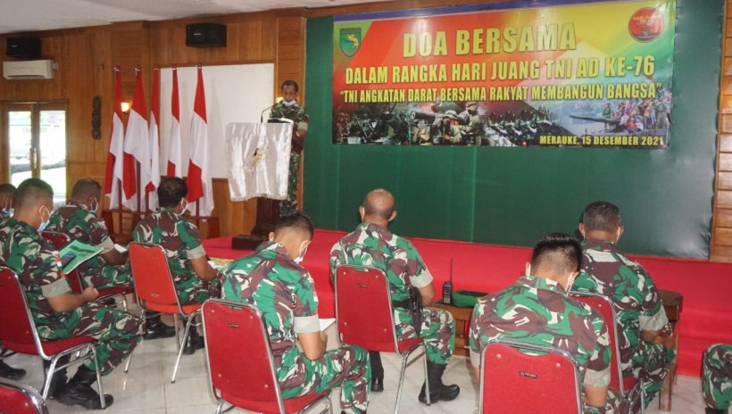 Peringati Hari Juang TNI AD Ke-76, Korem 174/ATW Merauke Gelar Doa Bersama 1 Peringati Hari Juang TNI AD Ke-76, Korem 174/ATW Merauke Gelar Doa Bersama 2