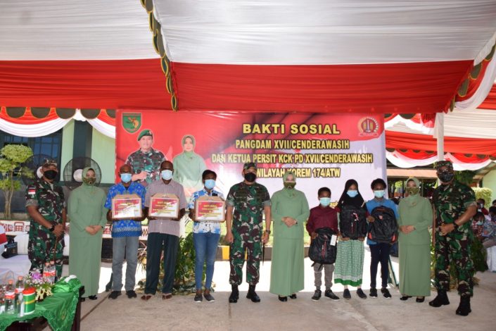 Kunjungan Kerja ke Merauke, Danrem 174/ATW Sambut Pangdam XVII/Cenderawasih 2