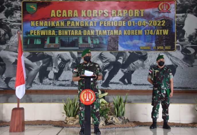 213 Personel Korem 174 Merauke Naik Pangkat 1 213 Personel Korem 174 Merauke Naik Pangkat 2